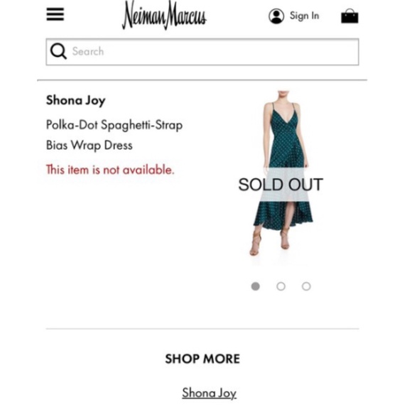 Midi satin wrap dress Shona Joy Neimann Marcus - Picture 2 of 6